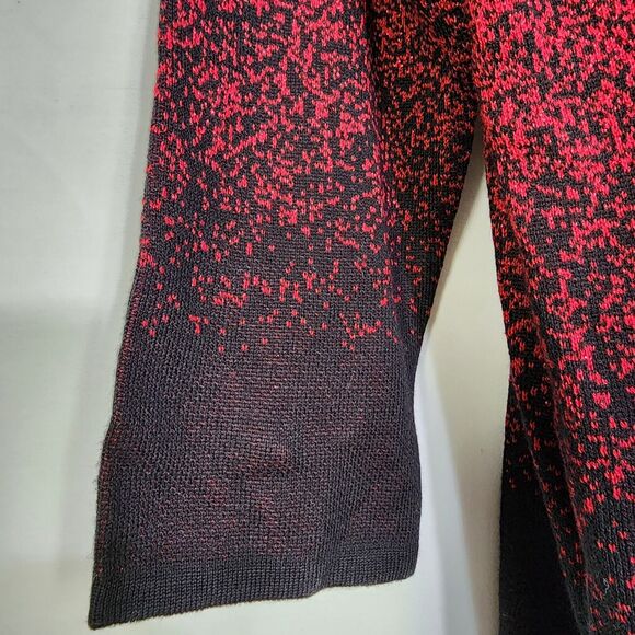 Alfred Dunner Womens Sweater Size Small Red Black Metallic Layered 3/4 Sleeve - Picture 5 of 10